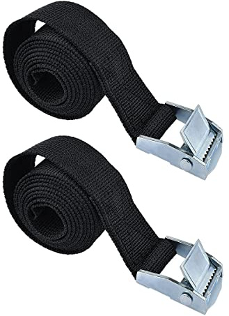 2PCS Lashing Straps with Buckles Adjustable, Up to 600lbs,Tie Down Straps for Motorcycle, Cargo, Trucks,Trailer,Luggage (1 x 3.3')
