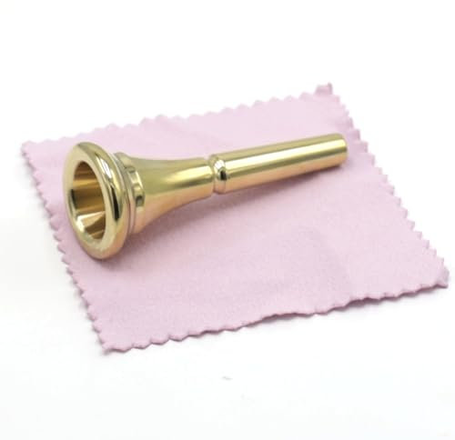 Cheerock 1 Packung Waldhorn Mundstück, Standardgröße Waldhorn Ersatzzubehör, kompatibel mit den meisten Waldhörnern (Gold)