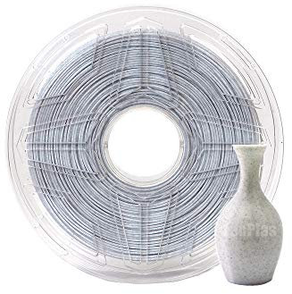 LeoPlas PLA Filament 2.85mm 1kg für 3D-Druckmaterial Druckerzubehör (Weiß Marmor)