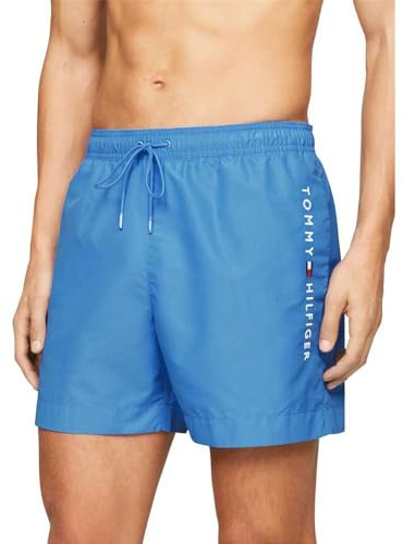 Tommy Hilfiger Herren Badeshorts Medium Drawstring Mittelland, Blau (Blue Spell), XL