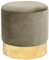 AKORD Sitzhocker GOLDEN aus Velours mit Ablage 39 cm | | Pouffe | Fußhocker | Ablage für kleine Gegenstände | Velours Gepolstert | Gesteppter Pouf | B39 x H40 x T | Gewicht 5,70 kg | Beige/Beige