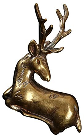 DECHOUS 2 Stk Hirschverzierung Weihnachtsdeko Handhaben Messing Wagen