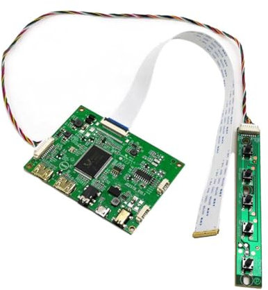 Socueny Monitor LCD EDP de 30 pines, kit de panel de monitor LCD portátil, controlador de panel de pantalla de ordenador portátil, panel de visualización de juegos, panel de controladores, fácil