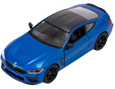 Easy Toys Modellauto kompatibel mit BMW M8 Competition Coupé. Maßstabsgetreues Spielzeugauto mit zu öffnenden Türen. Automodellierung. (Blau)