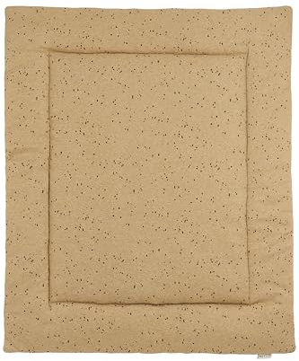 Meyco Laufgittereinlage Rib Mini Spot, Krabbelmatte Baby (80 x 100 cm, Babyzubehör, Spielmatte für Laufstall, hochwertige Babydecke), Toffee Melange
