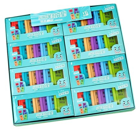6 Boxen – Kreativer Cartoon-Buch-Radiergummi, personalisierter und einfacher Schüler-Radiergummi, einzelne Box (6 Stück/Box)