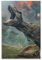 Dinosaurier-Poster, wilder Tyrannosaurus, Rex, ausgestorbene Tiere, dekoratives Gemälde, Leinwand, Wandkunstwerke, Bild, 30 x 45 cm