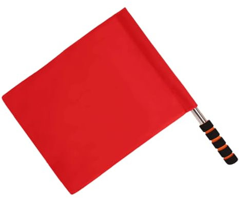 Milisten Handzeichen-flagge Schiedsrichterfahnen Signalflaggen Für Den Wettbewerb Spiel Schiedsrichter Flagge Fan-jubelfahnen Kommandierende Flaggen Verkehrsfahnen Tragbare Flagge Stoff Rot