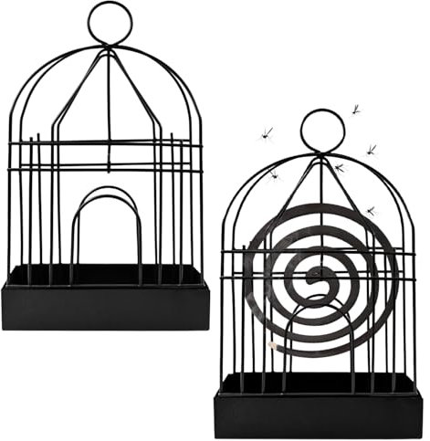 Support Serpentin Anti Moustique, Porte Bobine Anti Moustique, 2pcs Support pour Serpentin à Moustique, Support de Bobine de Moustique pour Chambre À Coucher, Salon(Noir)