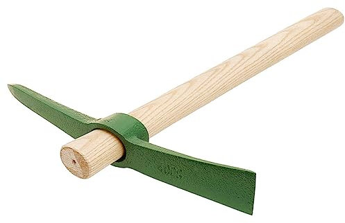 Kisangel Gartenpflücker schwer geschmiedet Gartengeräte klein Anlage Garden Hoe holzstiel Handlich Handhacke Baumpflanzung Werkzeug Hacke für die Blumenzucht Gartenspitzhacke aus Stahl