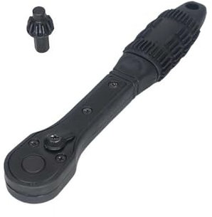 Clé à cliquet 2 en 1 pour mandrin de perceuse à cliquet avec têtes à douille interchangeables, outil de rechange universel pour perceuses électriques et outils électriques