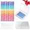 AIKUSICK 27pcs Diamond Painting Storage Containers Trays, Diamond Art Accessories Diamond Painting Trays with Lids, 2-in-1 Storage and Diamond Art Trays, Bead Storage & Line-Up, Box Package