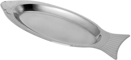 Cabilock 1 Pieza Plato de Pescado con Imán Inoxidable para Servir Elegante y Decorativo para Restaurantes y Uso Doméstico
