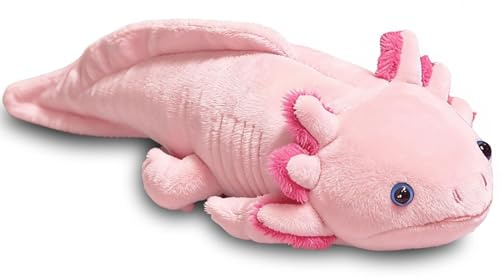 XIMEY Axolotl Plüschtier, Axolotl Kuscheltier, Flauschige Plüschfigur, Plüschspielzeug, Weiches Kuscheltier Geburtstag, Ostern, Weihnachten, Neujahr Geschenke (Rosa, 45cm)