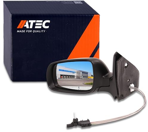 ATEC Germany 1x Elektrischer Außenspiegel links Seitenspiegel asphärisch | Kompatibel mit: VW BORA I, BORA Variant, GOLF IV, GOLF IV Variant