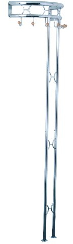 HAKU Wandgarderobe Chrom, Metall - Maße: B 51 cm x H 180 cm x T 28 cm, Style: Modern