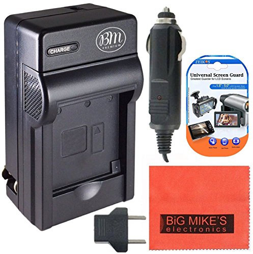 Big Mike'S Dmw-Bcf10 Battery Charger For Panasonic Lumix Dmc-Ts2 Dmc-Ts3 Dmc-Ts4 Dmc-F2 Dmc-F3 Dmc-Fh1 Dmc-Fh3 Dmc-Fh20 Dmc-Fh22 Dmc-Fs6 Dmc-Fs12 Dmc-Fs15 Dmc-Fs25 Dmc-Fs42 Dmc-Fs62 Dmc-Ft1 Dmc-Fp8 Dmc-Fx700 Digital Camera + More!!