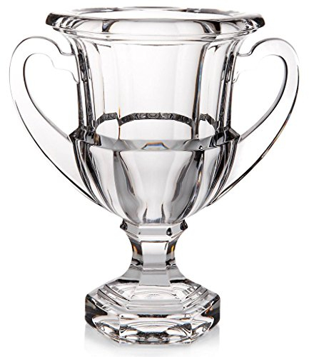 CRISTALICA Vase Auf Fuß Blumenvase Pokalvase Opera H 21,5 cm Transparentes Kristallglas Glas Klassischer Style