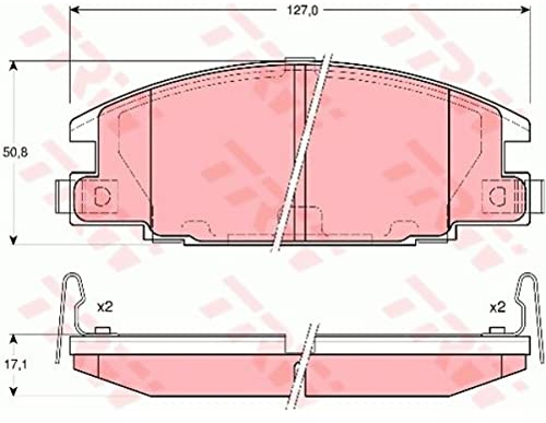 TRW GDB3161 Bremsbelagsatz, Scheibenbremse - (4-teilig)