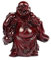 lachineuse - Traditionelle lachende Buddha-Statue, 18 cm, Farbe: Rot, Feng Shui-Dekoration, chinesisches Zen-Deko, für Wohnzimmer, Büro, Geschenkidee China, Glücksbringer