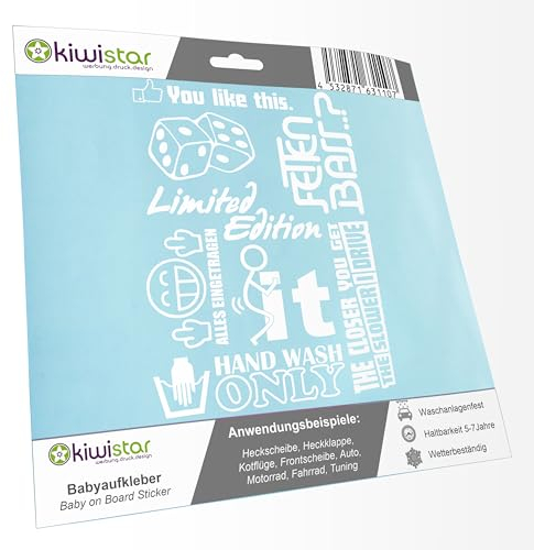 Sticker Bomb Set 08-30x21 cm - DIN A4 - weiss - You like this, Würfel, Fetten Bass, Limitet Edition, Alles eingetragen