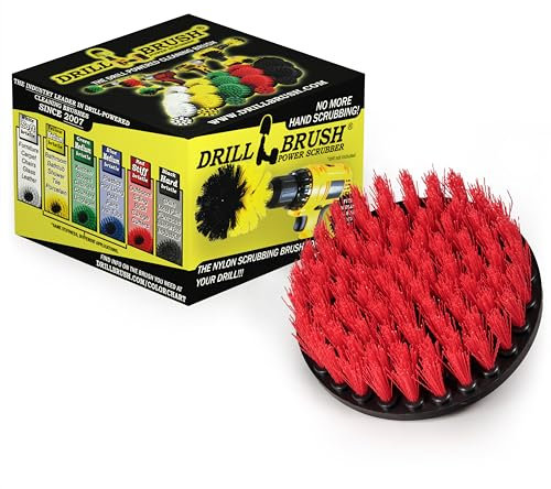 Drill Brush - Deck Scrub Brush - Bird Bath - Garden Statues - Clean and Remove Algae, Mold, Lichens, Mildew, Moss, Oxidation - Granite, Marble Cleaner - Outdoor Fountains - Headstones, and Monuments