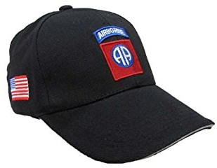 US Army Baseball Cap 101st Airborne Division Parachute Infantry Paratrooper (Schwarz)