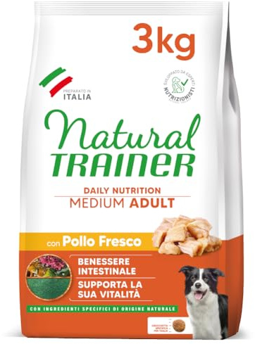 Natural Trainer Trainer Natural Medium Chicken Rice kg. 3 Dry Food for Dogs, Multicoloured, One Size