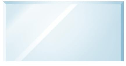 raik B40020 Kamin Glasplatte Rechteck 2 inkl. Facette