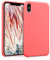 kwmobile Case Compatible with Apple iPhone XS Max Case - TPU Silicone Phone Cover with Soft Finish - Neon Coral
