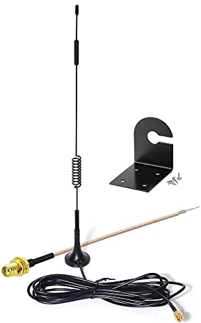 Eightwood Antenne 4G SMA Antenne 4G LTE Adaptateur SMA Câble 300cm Base Portable + Cable SMA (RG178 15cm) pour 4G Routeur Huawei Antenne 4G Adaptateur Antenne SMA