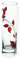 Quality RUBY LEAF TENDRIL Design Cylinder Glass Bud Vase - Mouth Blown/Hand Decorated Glass - Ideal Ruby Wedding/40th Wedding 19.5cm