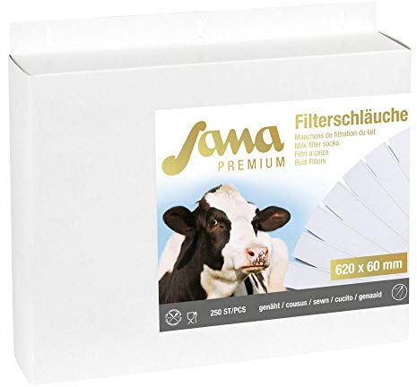 Milchfilter Sana Premium620x57 genäht, 250Stk