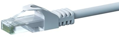 Danicom CAT 6 Netzwerkkabel U/UTP - 2 m - Weiß - CCA | POE, Ethernet, LAN, Patchkabel, Datenkabel, RJ45 - für Serverschränke, Switches, Router, Modems!
