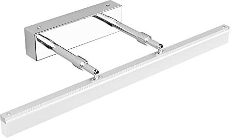 Klighten 12W LED Spiegellampe Badezimmer Spiegelleuchte aus Edelstahl 180° Einstellbar LED Bad Beleuchtung Schranklampe Wandleuchte IP44 Kaltweiß 5500K, 50CM