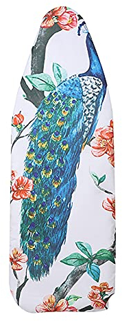 XNSHUN Bügelbrettbezug Bügeltischbezug, Extra Dick Klassischer Baumwollbezug Mit Elastischem Gummizug, Extra Dampfdurchlässig Bügelbrettbezug Für Dampfbügelstation/Dampfbügeleisen, 140x50cm (Stil C)