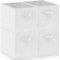 Amazing Tour 4 PCS Cube Storage Boxes 33x38x33 Foldable Fabric with Handles Collapsible for Home Office Nursery Organiser - Clothes Basket Containers, White