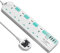 SE UKASE Extension Lead with USB Slots(5V/5A),USB Timer, 4 Way Plug Sockets with Individual Switches USB and Type C, Wall Mount Design with 2M Extension Cable 2990W