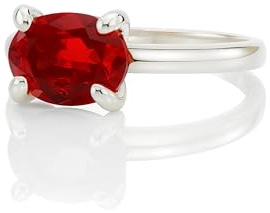 Rubin-Ring - Stapelbar Sterling Silber Ring - Juli Birthstone Ring, Jahrestag Ring, Promise Ring für sie - Chic Handmade anpassbare Schmuck für Damen und Jugendliche