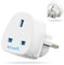 UK To Europe Plug Adapter (2 Pack) | 2 x MyTravelPal® European EU Travel Adaptors | For Use in France, Germany, Portugal, Greece & Most of Europe | Type E/F Adapter