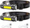 CREADY® Pack 2 Stirnlampe LED Wiederaufladbar | Kopflampe Stirnlampe mit Einstellbarem Winkel und Wasserdicht | LED Stirnlampe USB Wiederaufladbar | Wandern oder Radfahren | Stirnlampen für Kinder