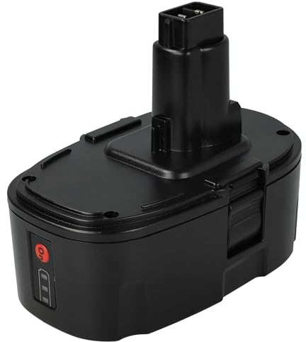 EXTENSILO Akku kompatibel mit Dewalt DC821KA | DC820KB, DC820KA, DC825B, DC823KA, DC825KA, DC823B Werkzeug (5000 mAh, Li-Ion, 18 V)