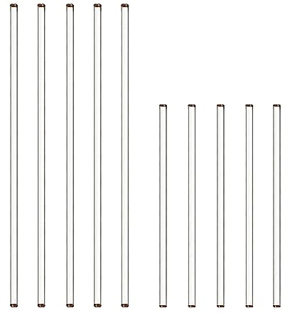 10 Baguettes d’Agitation, d’agitation rondes en verre Verre remuer Rod 5 pcs 30cm et 5 pcs 20cm réversibles pour chimie scientifique, laboratoire, mélange boissons chaudes et froides