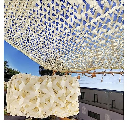 tarnnetz beige 2x2m,2x3m, 2x4m, 3x3m, 3x4m, 3x5m, 4x4m, 4x6m tarnnetz sonnenschutz camouflage netz für Militärdekoration,Jagd,Camping,Outdoor-Anti-Aging-Schatten-netzabdeckung(Size:2x5m(6.5x16.4ft))