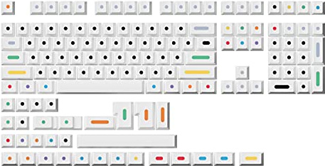 HK GAMING Touches personnalisées | Jeu de touches PBT par sublimation pour clavier mécanique | 139 touches | Profil Cherry | Disposition américaine ANSI | Compatible avec Cherry MX, Gateron, Kailh