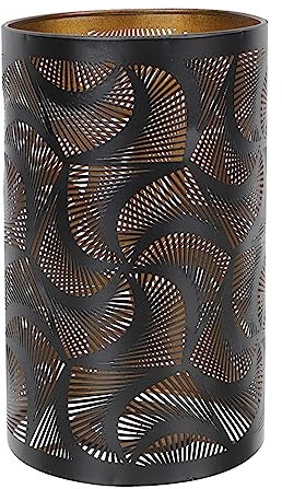 Lurrose Abat-Jour Creux En Fer E27 - Couvercle De Lampe Moderne En Métal Noir Sculpté Pour Maison Et Hôtel - Style 2