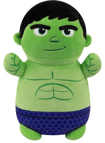 Squishmallows Original Marvel Spidey and His Amazing Friends Hulk HugMees – mittelgroßer ultraweicher offizieller Jazwares-Plüsch, 25,4 cm