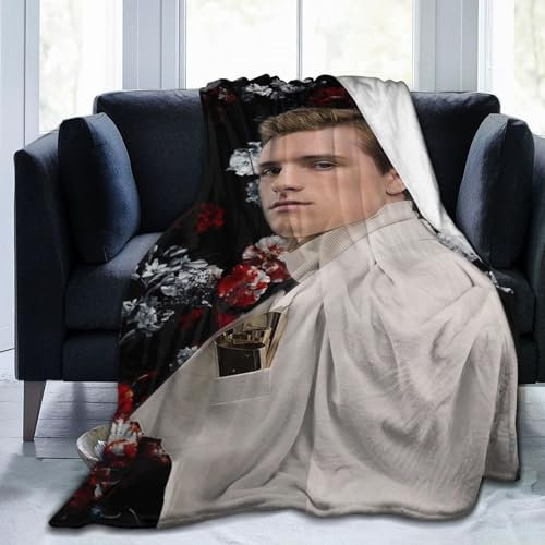 Josh Hutcherson Decke, 3D-bedruckte Plüschdecke, leicht, super weich, warm und bequem, Anti-Pilling-Mikrofaser-Flanell-Fleecedecke für Couch, Bett, Sofa, 3 Größen
