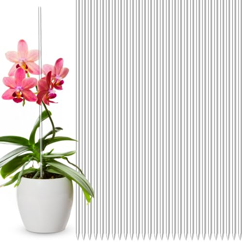 Chunful 30 Stück 46,7 cm Acryl-Pflanzstäbe, Gartenpfähle, transparente Orchideenpfähle, transparente Pflanzstäbe, Topfpflanzen-Stützpfähle zur Unterstützung von Reben, aufrecht wachsen