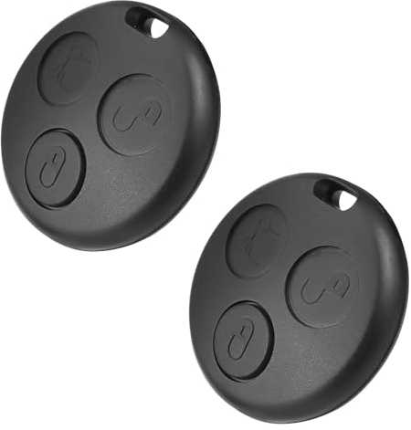 ZIGefofo 2 Pezzi Guscio per Chiave Auto 3 Tasti Compatibile con Smart Fortwo 450 MC01 City Roadster Cabrio Coupe 98-07 Telecomando Ricambio Custodia Chiave Cover